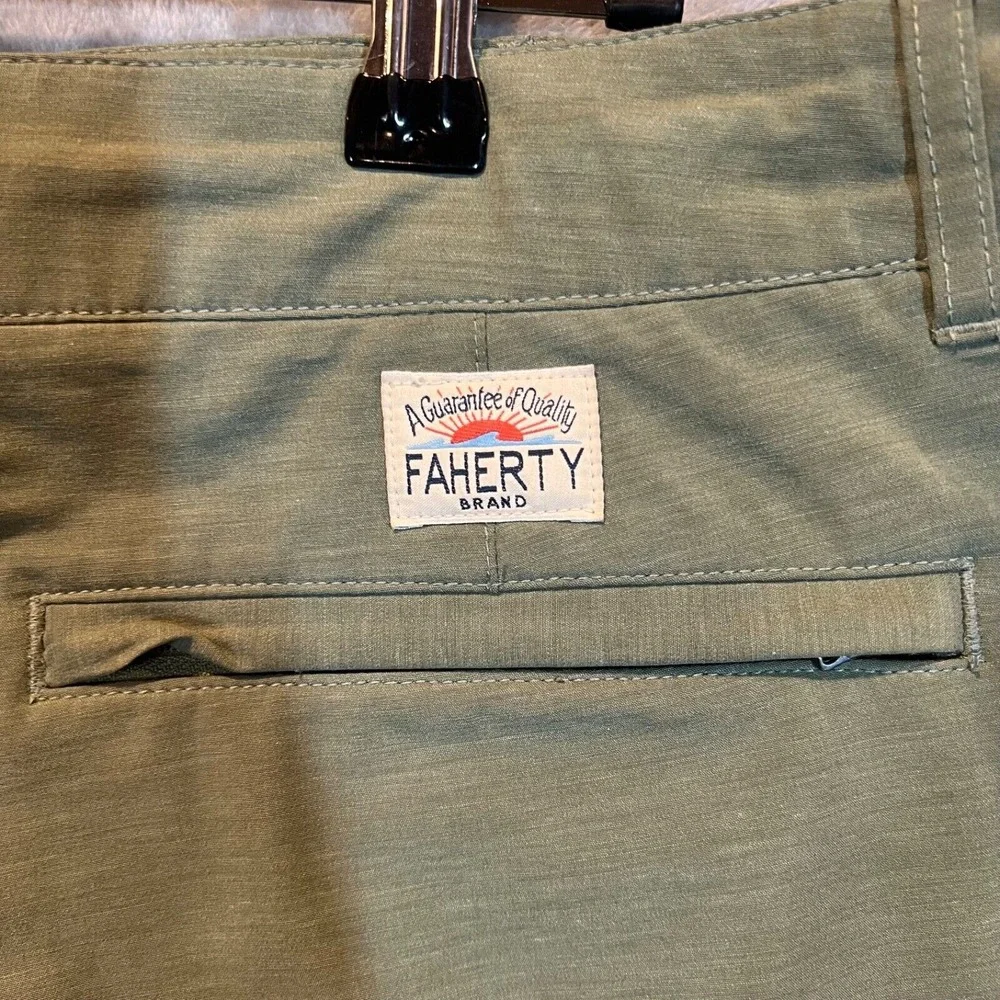 Faherty Olive Cargo Shorts